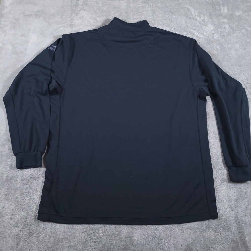 Mizuno Breath Thermo Mock Neck Top Mens XXL Black Long Sleeve Baseball - Picture 9 of 11